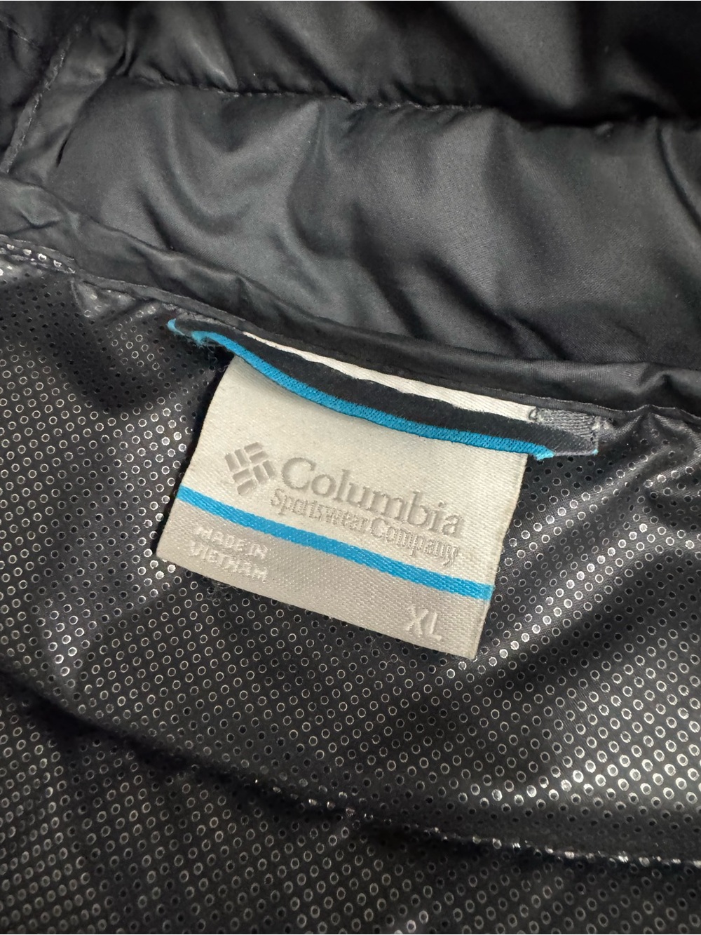 Columbia Womens Black White Out Mid Omni Heat Puffer Hooded Jacket  XL XK0679 - Picture 3 of 8
